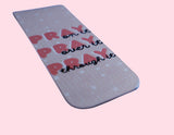 Magnetic pink bookmark with 'Pray on it, Pray over it, Pray through it' text on a pink background