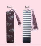 White Butterflies aluminum bookmark