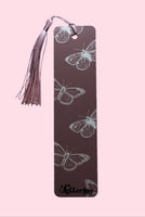 White Butterflies Aluminum Bookmark